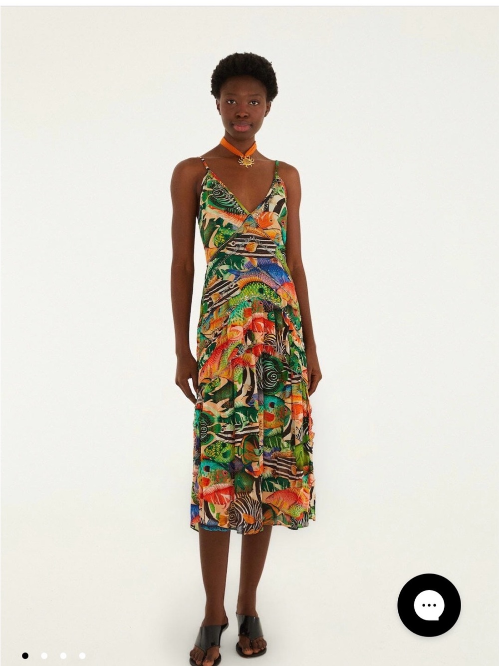 FARM Rio Multicolor Fish Midi Dress, brand new 2026 pattern